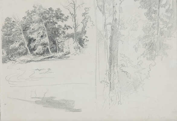 Крамской Иван Николаевич. Монумент пейзажисту (изображен И.И. Шишкин близ станции Козловка  -  Засека под Тулой)